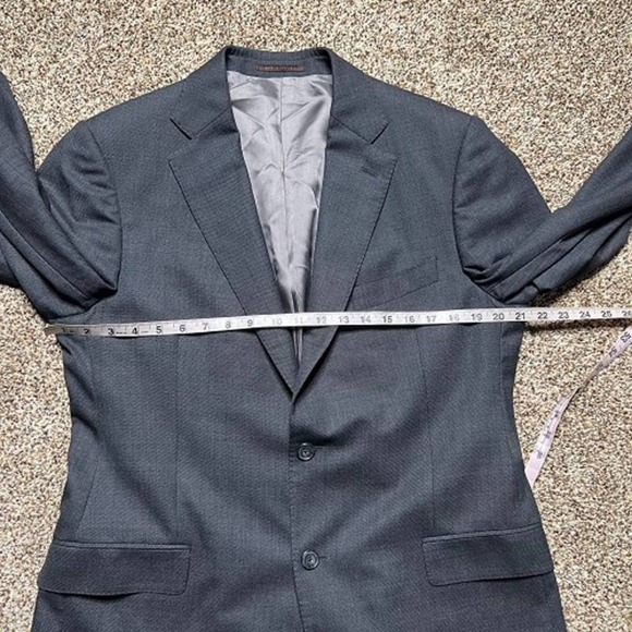 J. Hilburn Vitale Barberis Canonico Wool Tailored Fit Blazer Gray Mens Size 42R - Picture 7 of 11
